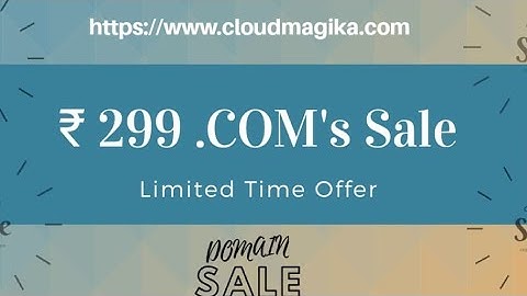 Buy .COM Domain ₹299 with Free Web hosting