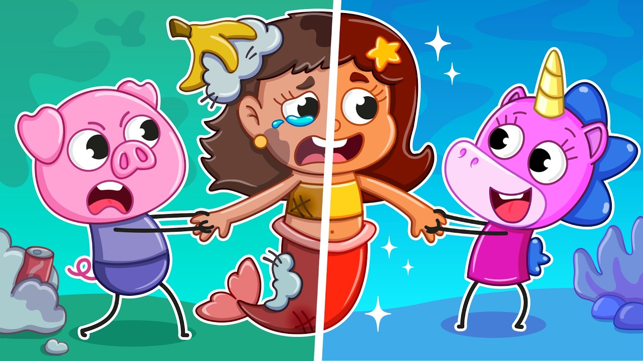 Русалка в Беде! | Спасаем Подводный Мир | Полезные Мультики | Крошка Мими🦄