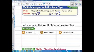Lesson 1-6 Multiplying and Dividing Integers