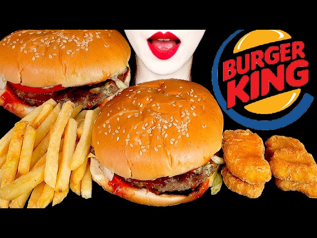 ASMR MUKBANG | 버거킹 치킨너겟 와퍼 감자튀김 먹방 BURGER KING CHICKEN NUGGET WHOPPER FRENCH FRIES EATING SOUNDS