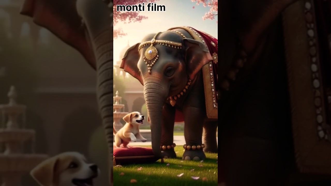 🐘🐶 Ek haathi aur monti dog story| AI Generated Cute Baby Elephant #shorts #ai #trending #art #baby