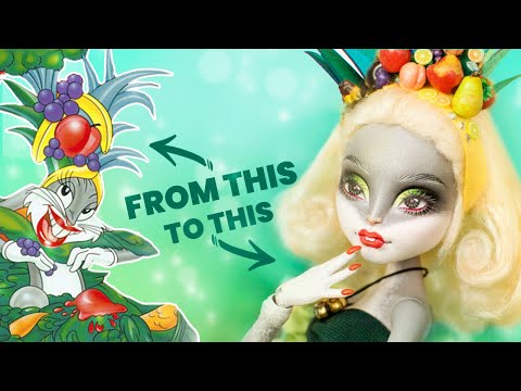 Bugs Bunny in DRAG! Carmen Miranda inspired look! • PRIDE COLLAB 2022 • Monster High custom doll