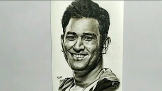 M.S. DHONI ll CAPTAIN INDIAN CRICKET TEAM ll Pencil Drawing ll Time-Lapse Painting screenshot 2