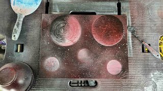 Tips and Tricks spray paint art  Planets [simple]