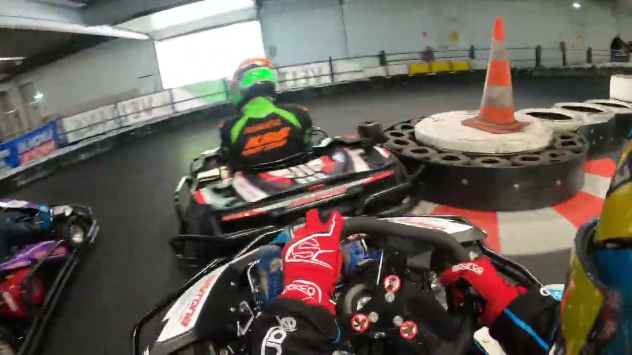 chaotischer Lauf 6 des 3h-Rennens + Crash Daytona Kartbahn Essen Quali P16 Race P9 Bestzeit 2.00.43