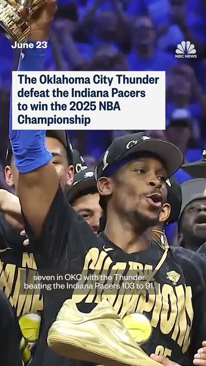 The Oklahoma City Thunder defeat the Indiana Pacers to win the