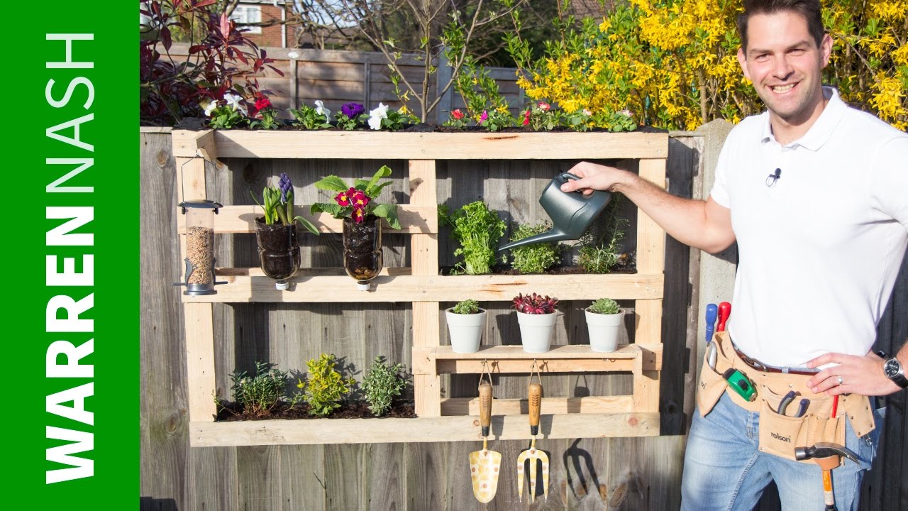 Building A Pallet Vertical Garden Easy Diy By Warren Nash Youtube