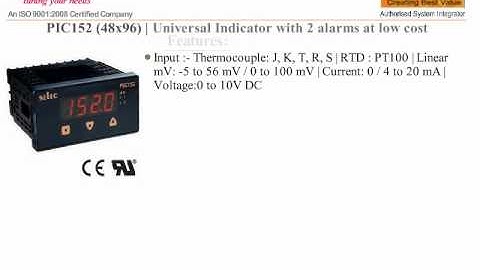 SELEC PIC152 PROCESS INDICATOR