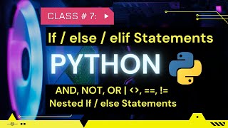Python Tutorial for Beginners #7 | Python if-else statements | Python If else | Python in Urdu/Hindi