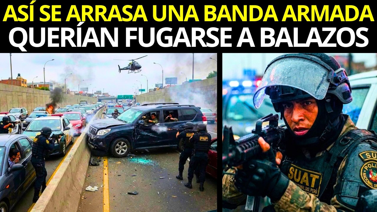 💥ASÍ FUE COMO LA PNP Y DIRINCRI CERRÓ LA VÍA EXPRESA Y ACABÓ CON LA BANDA DE LOS INJERTOS