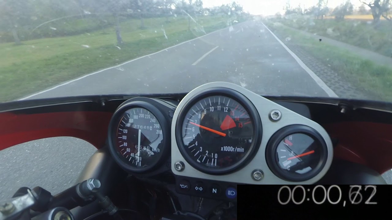 Kawasaki ZX-7R 0-100km/h - YouTube