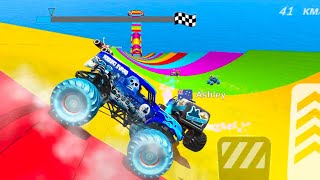 Spiderman Monster Truck Extreme Impossible Verticle Crazy Mega Ramp Tracks Android Gameplay