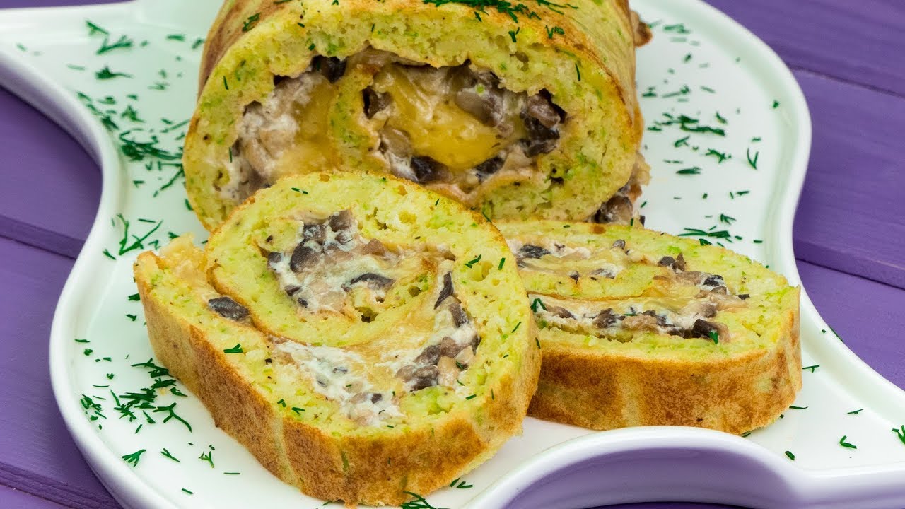 Roule De Courgettes Aux Champignons Une Collation Delicieuse Et Saine Savoureux Tv Youtube