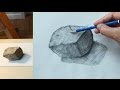 Still Life #33 - How to draw a rock with pencil (Part 1 of 2)