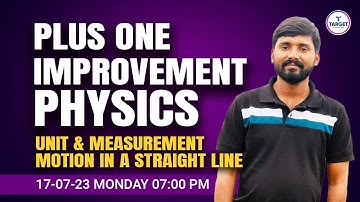 Plus One Physics | Improvement Special Live | Chapter 1 & 2 | Target Learning App | Sachin Sir