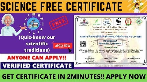 Quiz On know our scientific traditions| National Science Day Question with Answer | Science Quiz
