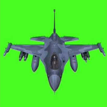 F 16 fighter jet with sound green screen short video