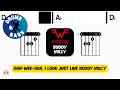 Weezer - Buddy Holly • Bass &amp; Drums | Scrolling Guitar Chords &amp; Lyrics