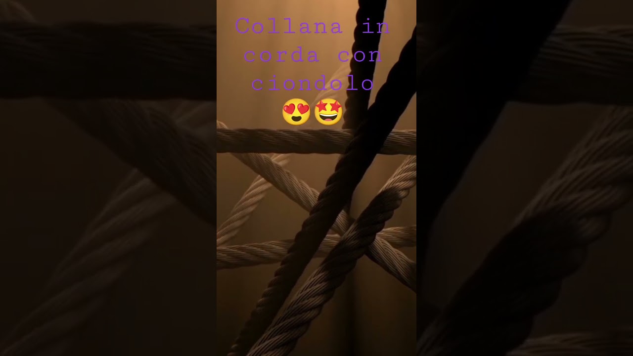 COLLANA IN CORDA ..PER LA REALIZZAZIONE TROVATE IL VIDEO SUL MIO CANALE 💜🖤