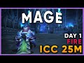 WOTLK Classic ICC 10M - Fire Mage POV - Day 1