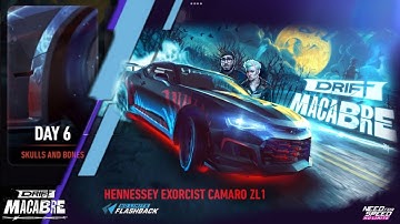 Drift Macabre  Day 6 SKULLS AND BONES | 2018 Hennessey Exorcist Camaro ZL1 | NFS No Limits