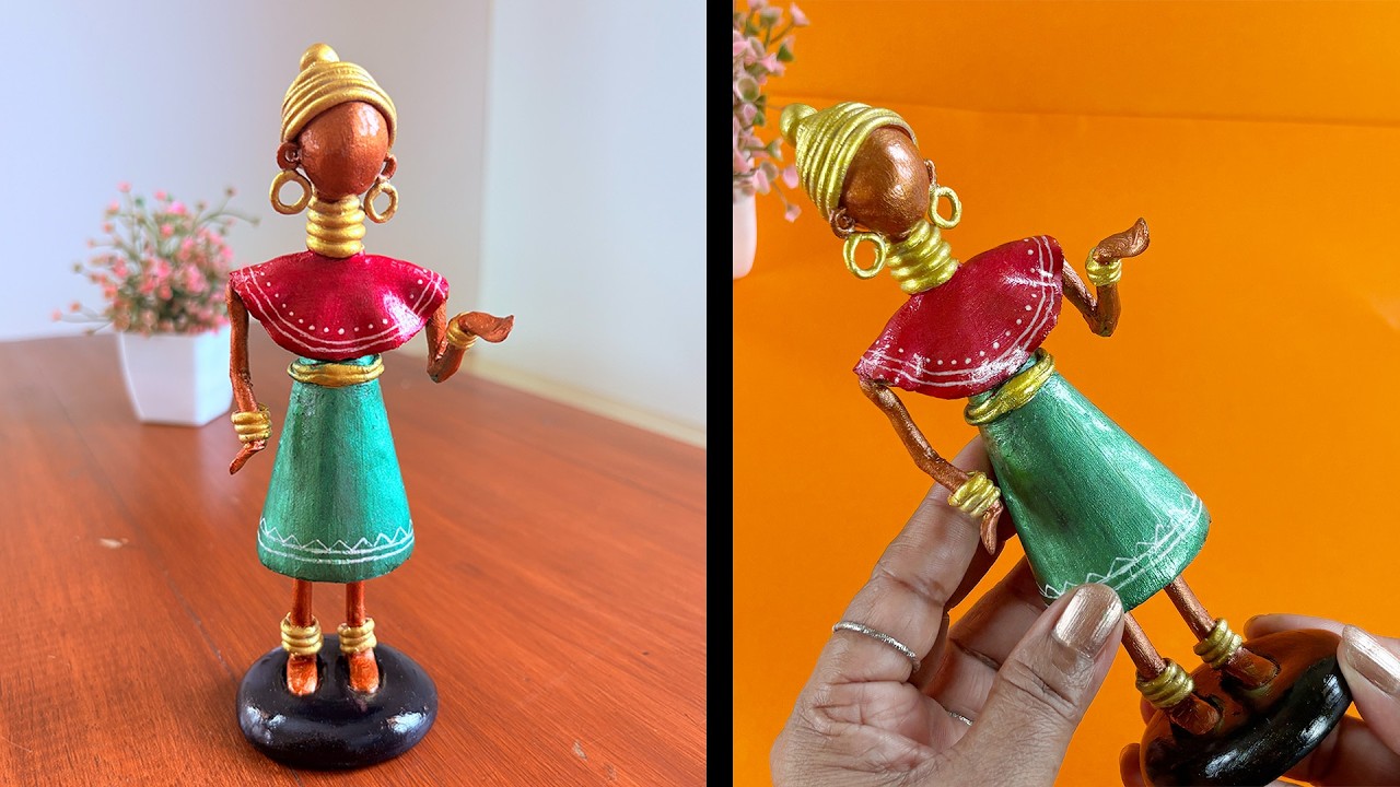 DIY Tribal woman with Mouldit Clay / clayart / mouldit clayart/ clay model/