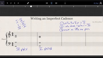 Writing an imperfect cadence