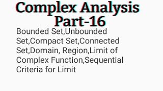 Complex Analysis || Part-16