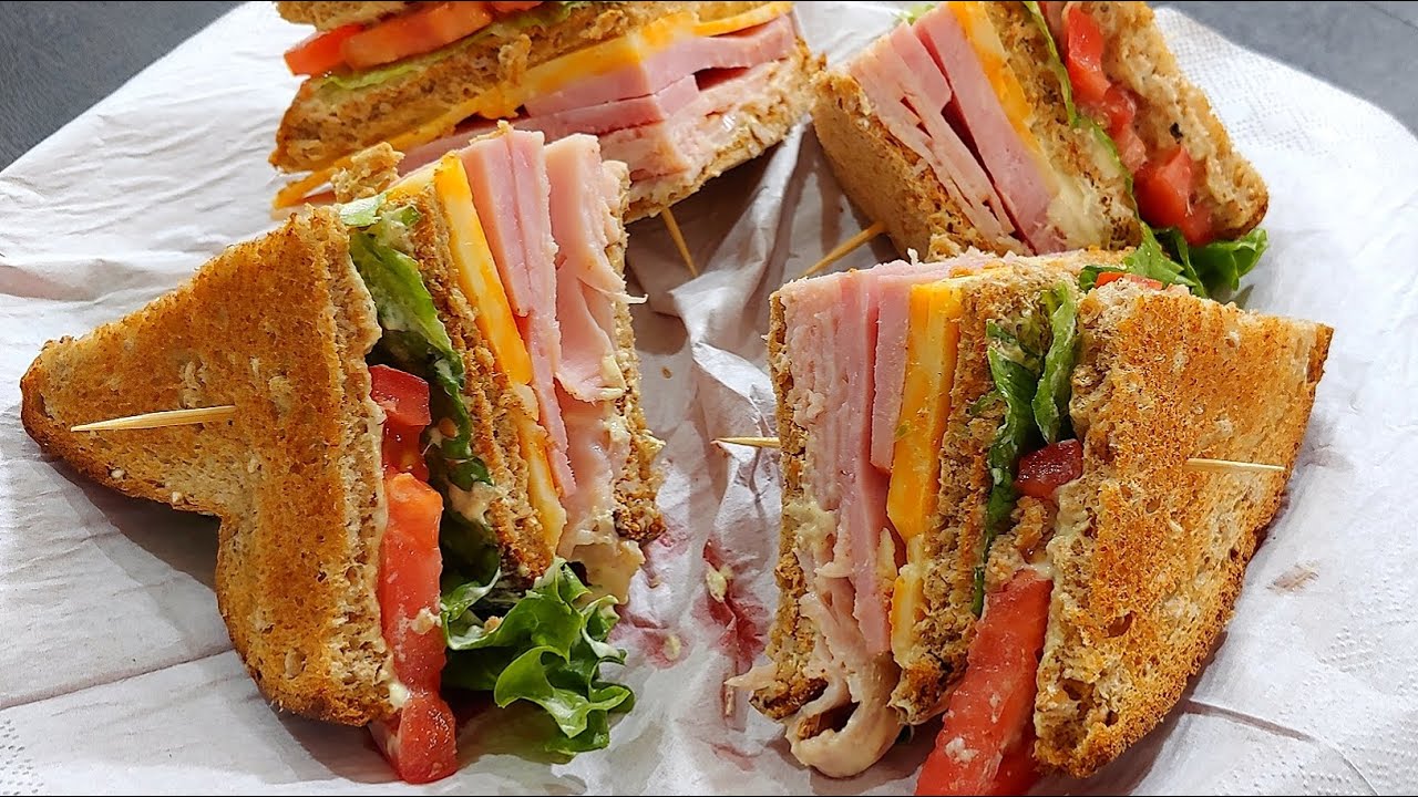 Club Sandwich Recipe | Healthy, No Mayo, No Bacon - YouTube