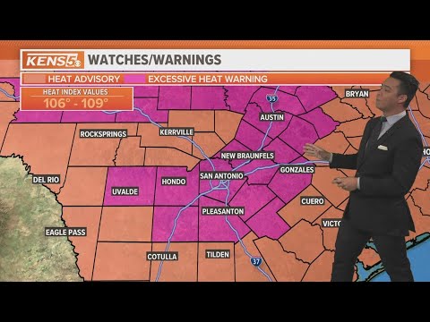 Excessive Heat Warning in effect in San Antonio - YouTube