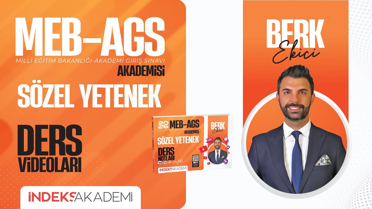 1 - 2026 AGS - Sözel Yetenek - Sözcükte Anlam - I - Berk EKİCİ