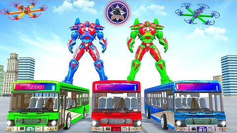 Drone Bus Robot Car Game 3d