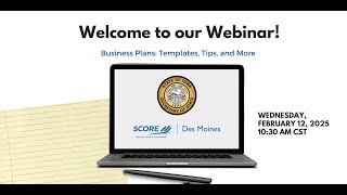 February 2025 Webinar Recording business Plans Templates Tips And More