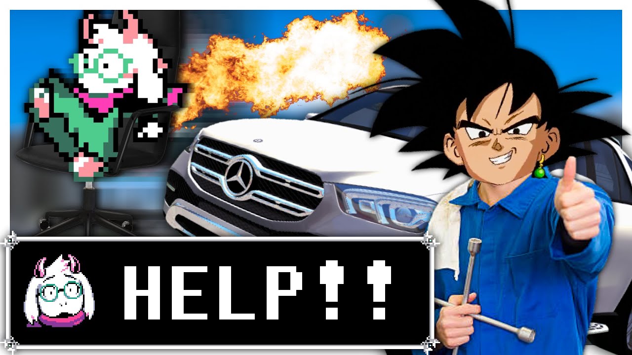 Ralsei and Goku Black modify their Mercedes-Benz