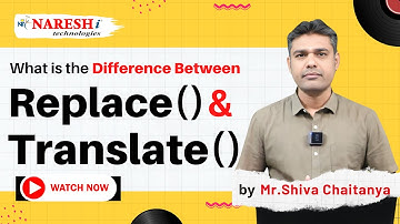 What is the Difference Between  Replace() and Translate() Functions | NareshIT #oraclesql