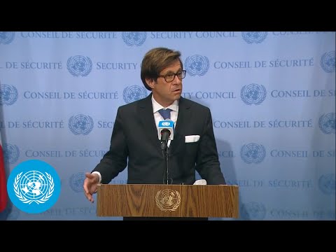 France on Ukraine - Security Council Media Stakeout | United Nations (25 Feb 2022)