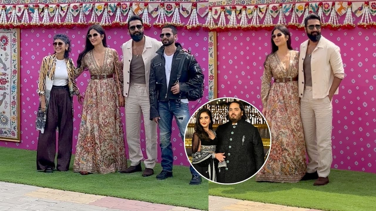 Vicky Kaushal, Katrina Kaif, Kiran Rao & Shahid Kapoor at Jamnagar Airport