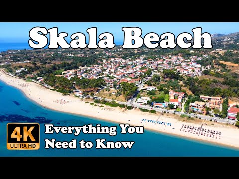 Skala Beach Skala Kefalonia (Cephalonia) in 4K - Everything :-)
