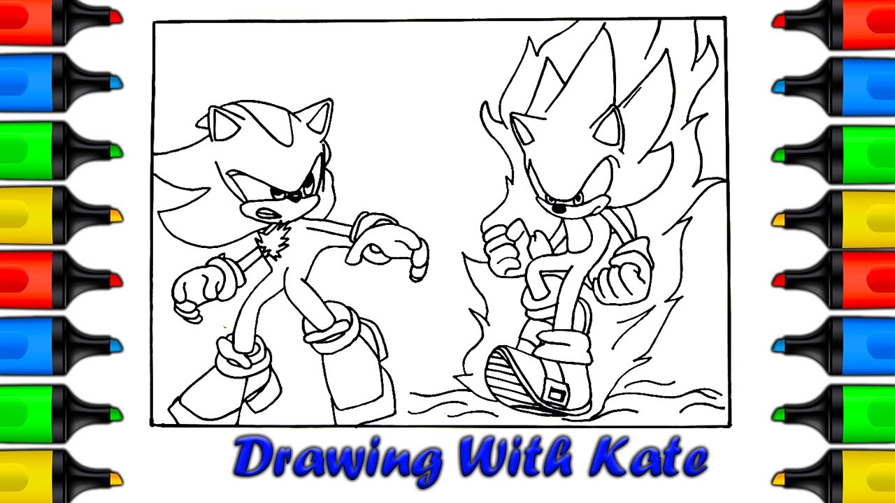 Sonic vs Shadow new Coloring Pages Sonic 3 Predictions How to Color Sonic - YouTube