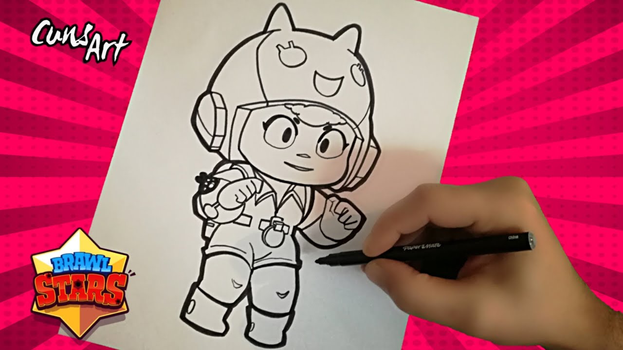 COMO DIBUJAR A BEA LADY BUG DE BRAWL STARS / how to draw lady bug bea ...