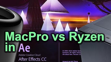 In AfterEffects: 8-Core MacPro vs Ryzen 1700