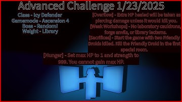 Advanced Challenge 1/23/2025 - Randomly Generated Droids