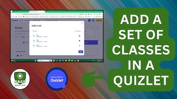 How to Add a Set of Classes in a Quizlet