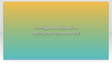 ConfigureAwait(false) vs setting sync context to null