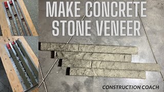 MAKE CONCRETE STONE VENEER - full details on how I made concrete stone veneer