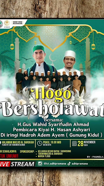 Jadwal Majelis Sholawat Gus Wahid