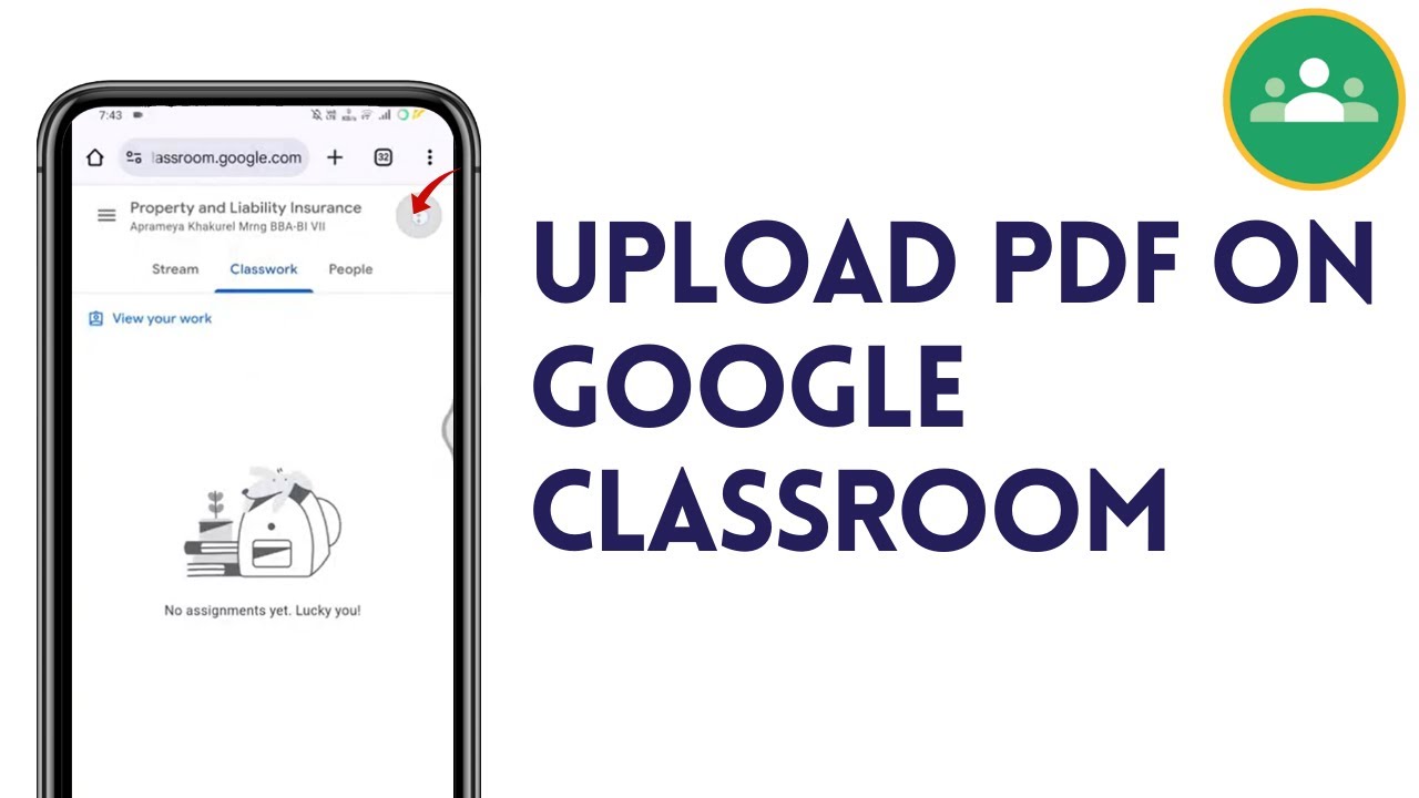 How To Upload Pdf On Google Classroom (Send PDF) - YouTube
