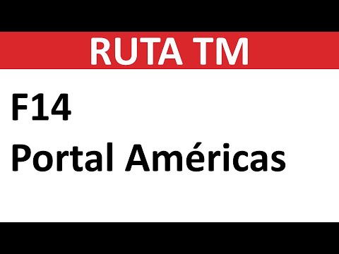 RUTA TRANSMILENIO - F14 PORTAL AMÉRICAS