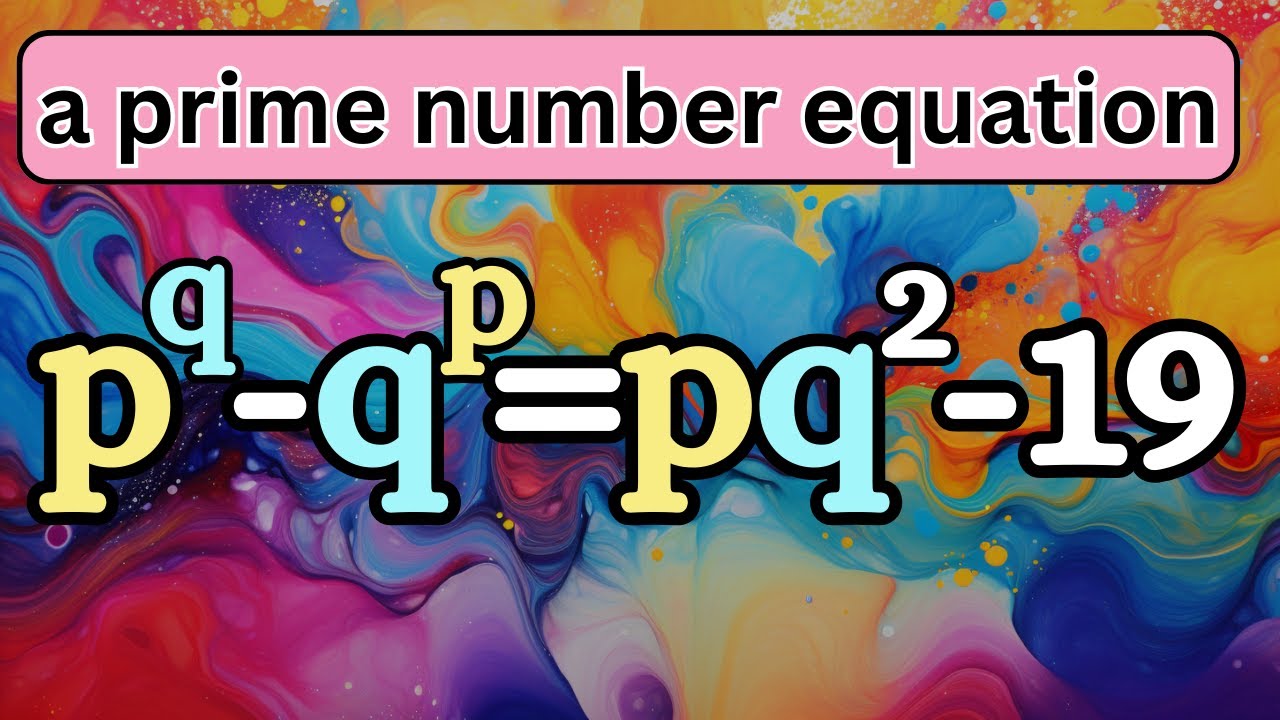 a beautiful prime number equation - YouTube