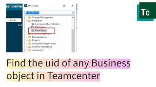 How to find the uid of any business object in Teamcenter
